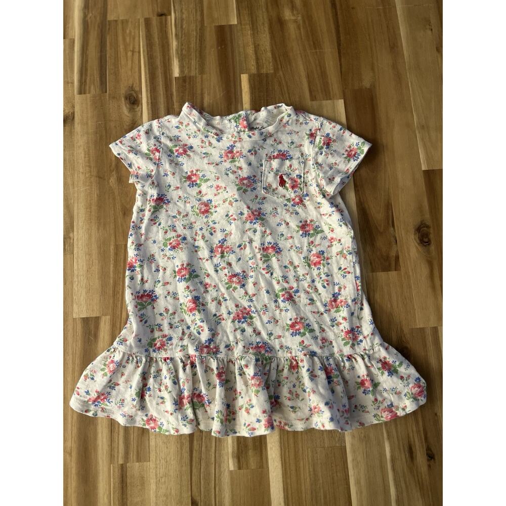 Baby Girls Ralph Lauren Pink Floral Summer Dress Size 18 Months